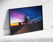 Listing image for AEROPLANE POSTER WALL ART AIRCRAFT JET AVIATION AIRPORT PRINT SIZE A3 A4 A2 A1