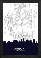Listing image for Abidjan Framed Wall Art Poster Canvas Print Picture