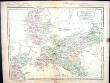 Listing image for Old Print Hall Butler Map 1851 Prussia Denmark Bornholm Baltic Sea Rugen 19th
