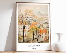 Listing image for 1 Belgrade Poster, Serbia Poster, Travel Poster, Europe Poster, Home Decor, Bal