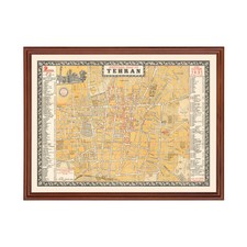 Listing image for Old Map of Tehran 1961 - Vintage Iran Art Wall Decor Print