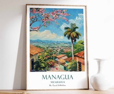 Listing image for 6 Managua Print, Managua Travel Poster, Nicaragua Travel Print, Tropical Decor,