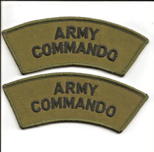 Listing image for ARMY COMMANDO BRITISH ARMY SHOULDER FLASH X 2 -Sew On Patch