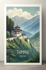 Listing image for Breathtaking Thimphu Bhutan Travel Poster - Majestic Himalayan City Art Print A1