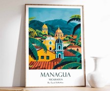 Listing image for 12 Managua Print, Managua Travel Poster, Nicaragua Travel Print, Tropical Decor,