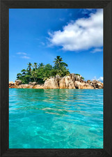 Listing image for Island Framed Wall Art Poster Canvas Print Picture