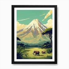 Listing image for Mount Kilimanjaro Tanzania 1 Vintag Framed Wall Art Poster Canvas Print Picture