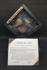 Listing image for Genuine meteorite space rock x 3 in black display box gift collectible with COA