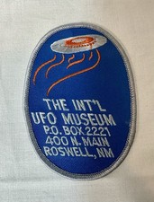 Listing image for INTERNATIONAL UFO MUSEUM AND RESEARCH CENTER Embroidered Iron-On Patch 4x2.5