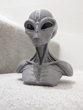 Listing image for Grey Alien Bust Sculpture –Sci-Fi Extraterrestrial Figure 3D Printed Collectible