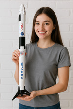 Listing image for Spacex Falcon 9 Crew Dragon Rocket Model AX4 1/76 760mm 30inch Fully Assembled