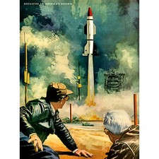 Listing image for WAR PAINTING MISSILE LAUNCH ROCKET NUCLEAR BOMB USA ART PRINT POSTER 30X40 CM 12