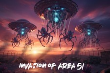 Listing image for Invasion of Area 51 UFO Monster Japanese Movie AI Poster up to 20 x 30 Inches