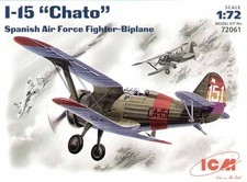 Listing image for ICM 72061 Polikarpov I-15 'Chato' Spanish fighter 1:72 Aircraft Model Kit