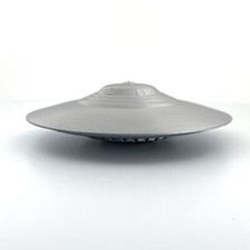 Listing image for Flying Saucer UFO Model 3D Printed | Classic Disc Replica Silver Grey 3-9"