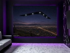 Listing image for Large A0 Phoenix Lights UFO UAP Black Triangle Boomerang Wall Art Poster