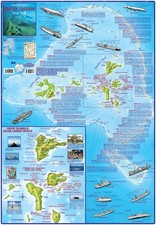 Listing image for Chuuk (Truk) Lagoon Dive & Wreck Map, Operation Hailstone Laminated Poster