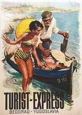 Listing image for Vintage Belgrade Beograd Yugoslavia Tourism Poster A3 Print