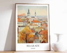 Listing image for 2 Belgrade Poster, Serbia Poster, Travel Poster, Europe Poster, Home Decor, Bal
