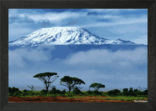 Listing image for Mount Kilimanjaro Framed Wall Art Poster Canvas Print Picture