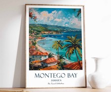 Listing image for 6 Montego Bay Print, Montego Bay Travel Poster, Jamaica Travel Poster, Caribbean