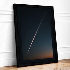 Listing image for Meteor Trail at Dusk Minimalist Framed Wall Art Print Home Decor Ready to Hang