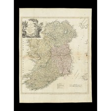 Listing image for Kitchin 1777 Map Ireland Provinces Counties XL Wall Art Canvas Print
