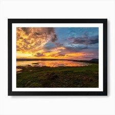 Listing image for Sunset Over Lake Victoria Art Print Framed Wall Art Poster Canvas Print Picture