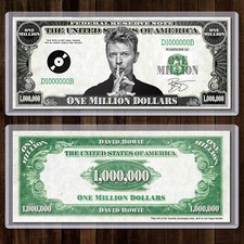 Listing image for David Bowie Million Dollar Bill Rock Space Oddity Collectible Money w Case