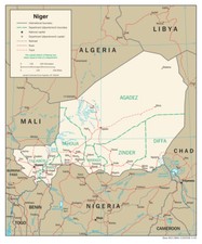 Listing image for Niger Road Highway Transportation Transport Map Country Nation Print