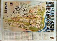 Listing image for Soviet Space Poster-Diagram Baikonur Cosmodrome Complex - 50th Anniversary