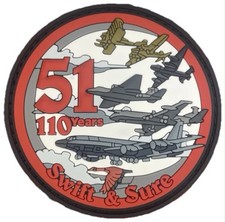 Listing image for Royal Air Force Waddington 51 Squadron 110 year Anniversary 3D PVC patch