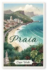 Listing image for Vibrant Scenic Praia, Cape Verde - Exotic Travel Poster Art Print A1-A4 Poster A