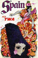 Listing image for Spain Fly TWA Vintage Air Lines Travel Poster Print Wall Art USA Retro