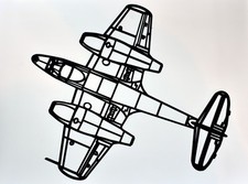 Listing image for RAF, Gloster Meteor F.8 early Jet Fighter Wall Art - (30cm in length)