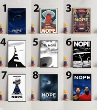 Listing image for Nope Movie Poster Jordan Peele Sci Fi Horror UFO Wall Art Print