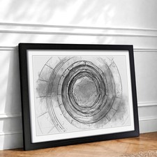 Listing image for Spiral to the Sky Sketch Framed Wall Art Print Home Decor Ready to Hang