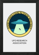 Listing image for UFO Research association Framed Wall Art Poster Canvas Print Picture