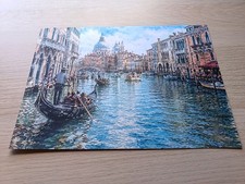 Listing image for Venice Canal Watercolour Print Gondola Italy Wall Art A4 Landscape Picture