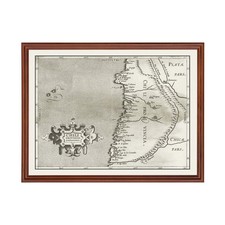 Listing image for Old Map of Chile 1597 - Vintage Chile Art Wall Decor
