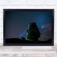 Listing image for Portugal Azores Terceira Night Stars Island Sky Torch Light Lamp Wall Art Print