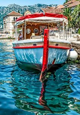 Listing image for Wall Art "Waiting to sail" Landscape Kotor Montenegro A4 Print