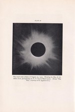 Listing image for 1934 TOTAL SOLAR ECLIPSE Print - Astronomy Wall Art - 9.15 x 6 Inches