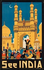 Listing image for See India Vintage Travel Poster Various Sizes