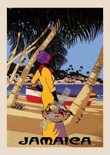 Listing image for JAMAICA CUBA Vintage Retro Travel Railways Print Poster Wall Art Picture A4 +
